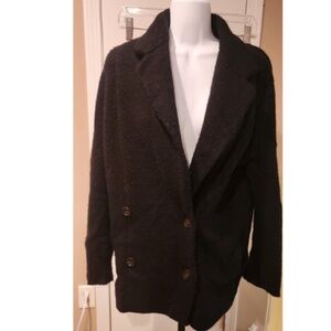 Preowned Vince Wool Alpaca Blend Blazer Black Button Women's - Size S/P